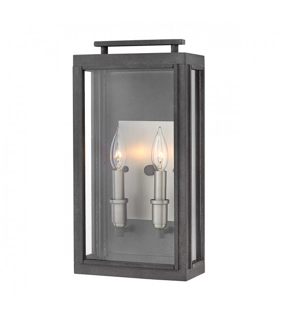 Lanterne murale Sutcliffe Nickel zinc / antique vieilli