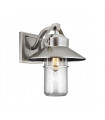 Lanterne murale de jardin Boynton Acier brossé peint 39 Cm