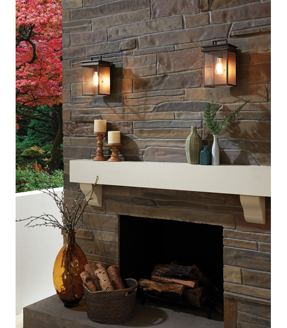 Lanterne murale de jardin Glenview Bronze antique 30,7 Cm