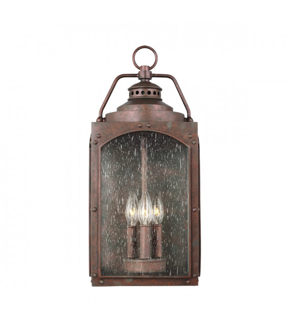 Lanterne murale de jardin Randhurst Oxyde de cuivre 51 Cm