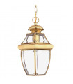 Lanterne suspendue de jardin Newbury Laiton poli 33