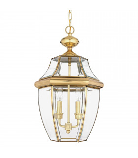 Lanterne suspendue de jardin Newbury Laiton poli 49