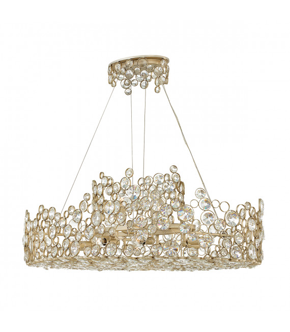 Chandelier Linear  Anya Feuille d'argent 33
