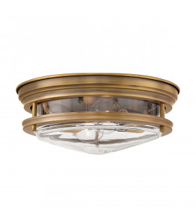 Plafonnier Hadrian Bronze brossé avec verre clair 30