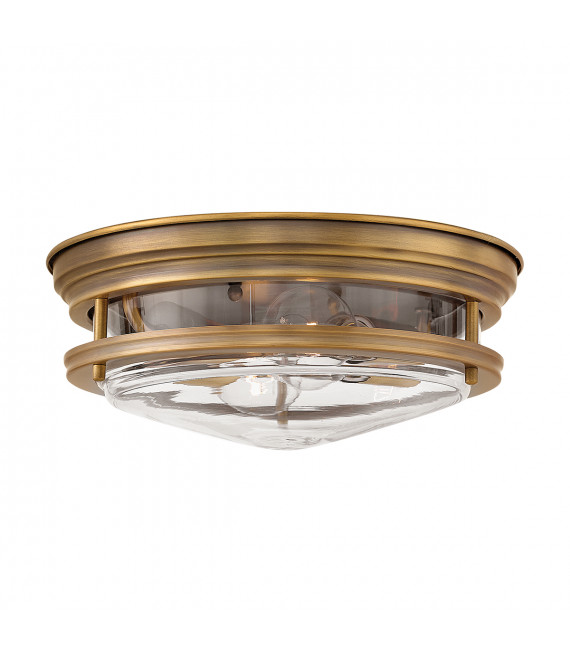 Plafonnier Hadrian Bronze brossé avec verre clair 30