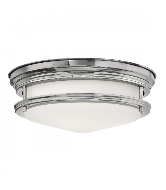 Plafonnier Hadrian Chrome avec verre opale 30