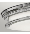 Plafonnier Hadrian Chrome avec verre opale 30,5 Cm