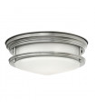 Plafonnier Hadrian Nickel antique avec verre opale 30