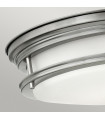 Plafonnier Hadrian Nickel antique avec verre opale 30,5 Cm