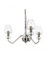 Suspension Armand Nickel poli avec des nuances de verre claire 33