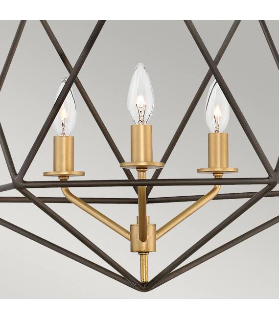 Suspension Astrid Bronze mat métallique 68,4 Cm