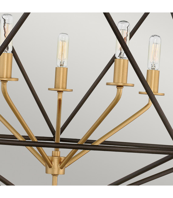 Suspension Astrid Bronze mat métallique 87,7 Cm