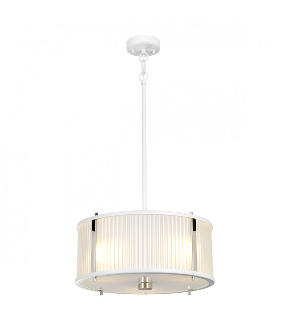Suspension Corona Nickel peint en satin blanc / poli 19