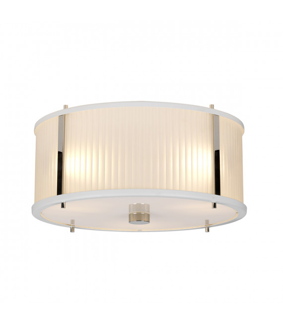 Suspension Corona Nickel peint en satin blanc / poli 19,3 Cm
