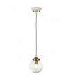 Suspension Cosmos Crème peinte + en laiton vieilli 19
