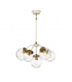 Suspension Cosmos Crème peinte + en laiton vieilli 33