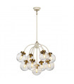 Suspension Cosmos Crème peinte + en laiton vieilli 52
