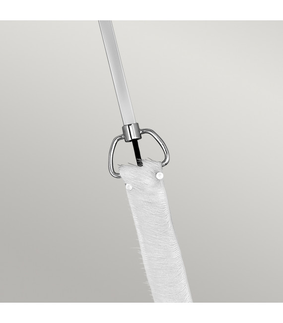 Suspension Ludlow Nickel poli / acrylique clair