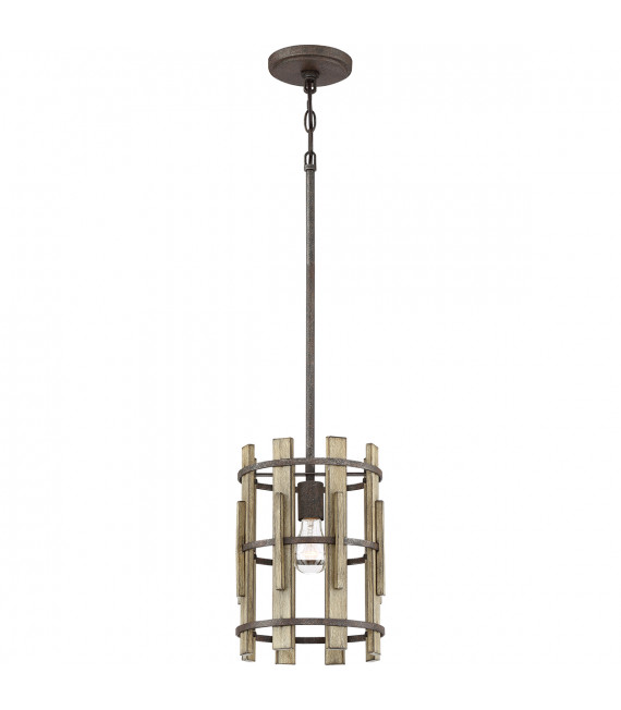 Suspension Wood Hollow Noire rustique 30