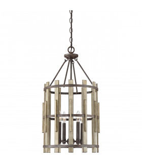 Suspension Wood Hollow Noire rustique 71 Cm