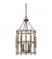 Suspension Wood Hollow Noire rustique 71 Cm