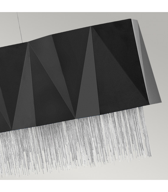 Suspension Zuma Satiné noir / argent 33,2 Cm