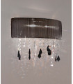 Design wall lamp Paralume Sparkling chrome 2 bulbs 36cm