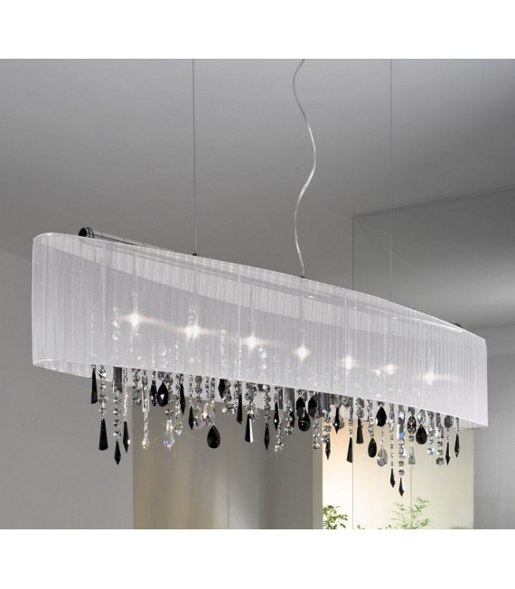 Paralume pendant light Chrome shimmering 7 bulbs 50cm