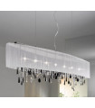 Paralume pendant light Chrome shimmering 7 bulbs 50cm