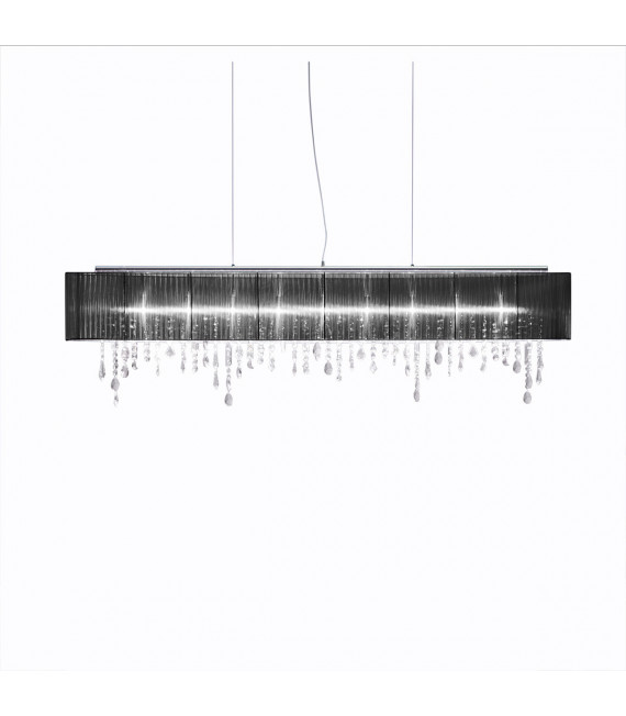 Suspension Paralume Chrome 9 ampoules 50cm