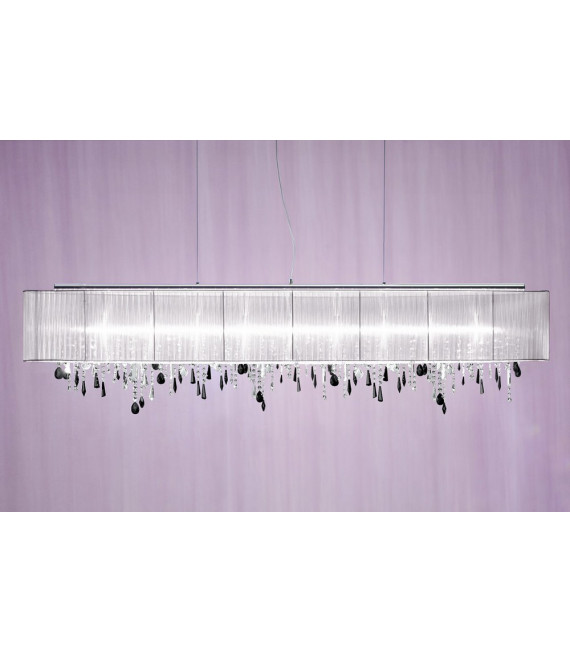 Paralume colgante cromo brillante 9 bombillas 50cm