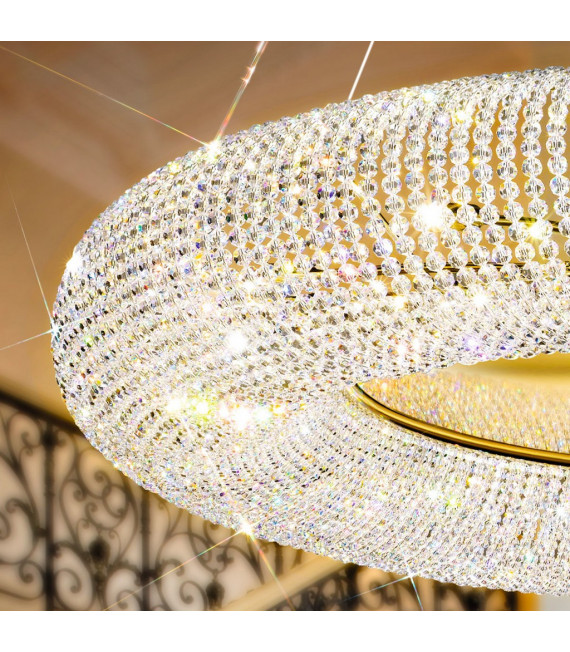 Carla Pendelleuchte 24 Karat Gold 15 Glühbirnen 32cm
