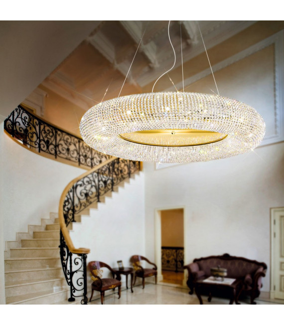 Carla pendant light 24 carats gold 15 bulbs 32cm