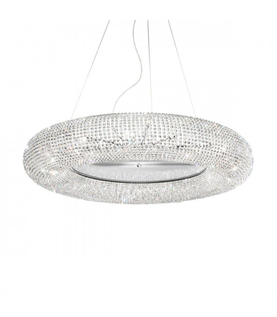 Suspension Carla Chrome 15 ampoules 32cm