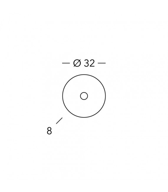 Plafonnier Centro Nickel 1 ampoule 8cm