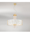Emozione pendant lamp 24 carats gold 6 bulbs 58cm