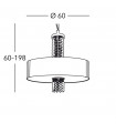 Suspension Emozione 24 carats d'or 6 ampoules 58cm