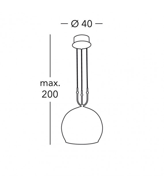 Suspension Luna 24 carats d'or 2 ampoules 200cm