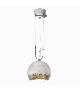 Luna Chrom Pendelleuchte 2 Birnen 200cm