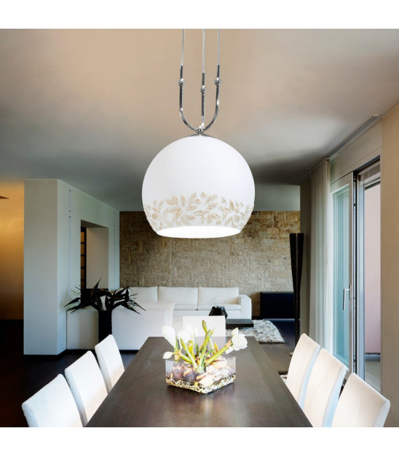 Suspension Luna Chrome 2 ampoules 200cm