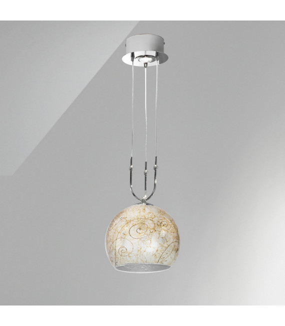 Suspension Luna Chrome 2 ampoules 200cm