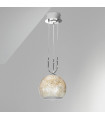 Luna Chrome pendant lamp 2 bulbs 200cm