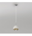 Luna Chrome pendant light 1 bulb 200cm
