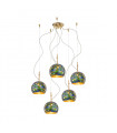 Suspension Luna 24 carats d'or 5 ampoules 200cm