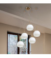 Luna pendant lamp 24 carats gold 5 bulbs 200cm