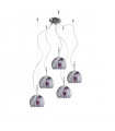 Suspension Luna Chrome 5 ampoules 200cm