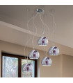 Suspension Luna Chrome 5 ampoules 200cm