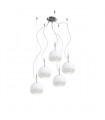 Suspension Luna Chrome 5 ampoules 200cm