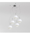 Suspension Luna Chrome 5 ampoules 200cm