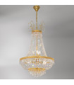 Chandelier Empire 24 carats d'or 12 ampoules 107cm
